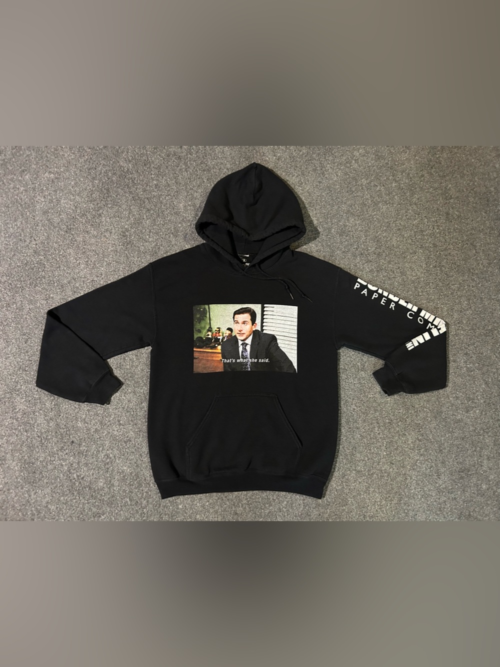 The Office Black Graphic Hoodie “That’s what she said” size Small